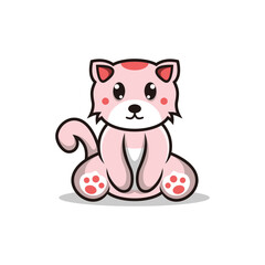 Obraz na płótnie Canvas Illustration Cute Cat Mascot Logo
