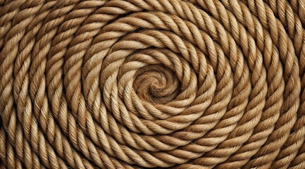 Rope Texture in Spiral Form, Handcrafted Rope Sculpture for Unique Decorative Element