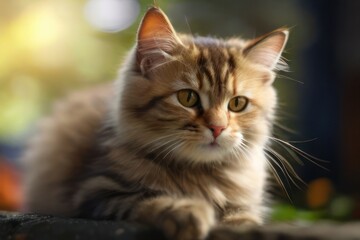 Naklejka premium portrait of a cat with eyes
