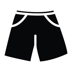 Men's swimming trunks.  Vector illustration isolated on white.