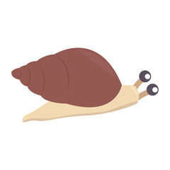 Snail vector isolated icon. Emoji illustration. Snail vector emoticon