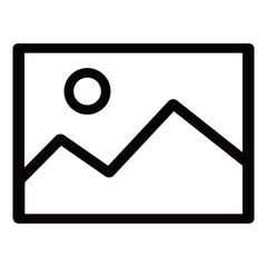 Picture vector icon, image symbol. Modern, simple flat vector illustration for web site or mobile app. High quality sign and symbol on a white background. Vector outline pictogram for infographic.