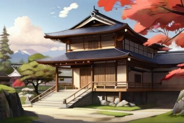 chinese temple in the park