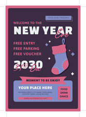 happy new year flyer template
