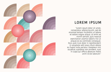 Abstract colorful geometric composition for landing page, background, website, social media, poster