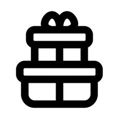 Two Gift Line Icon