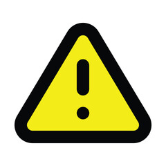 exclamation mark of various different colors yellow outline black triangle alert warning traffic icon sign vector flat design for website app mobile UI