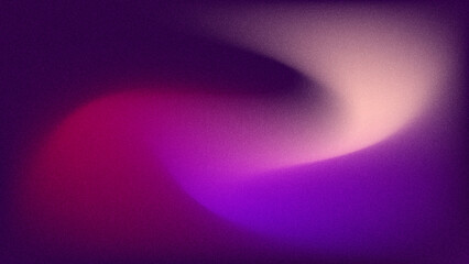 Blurred dark violet color gradient abstract background. Grainy Noise Texture overlay. Retro design Wallpaper