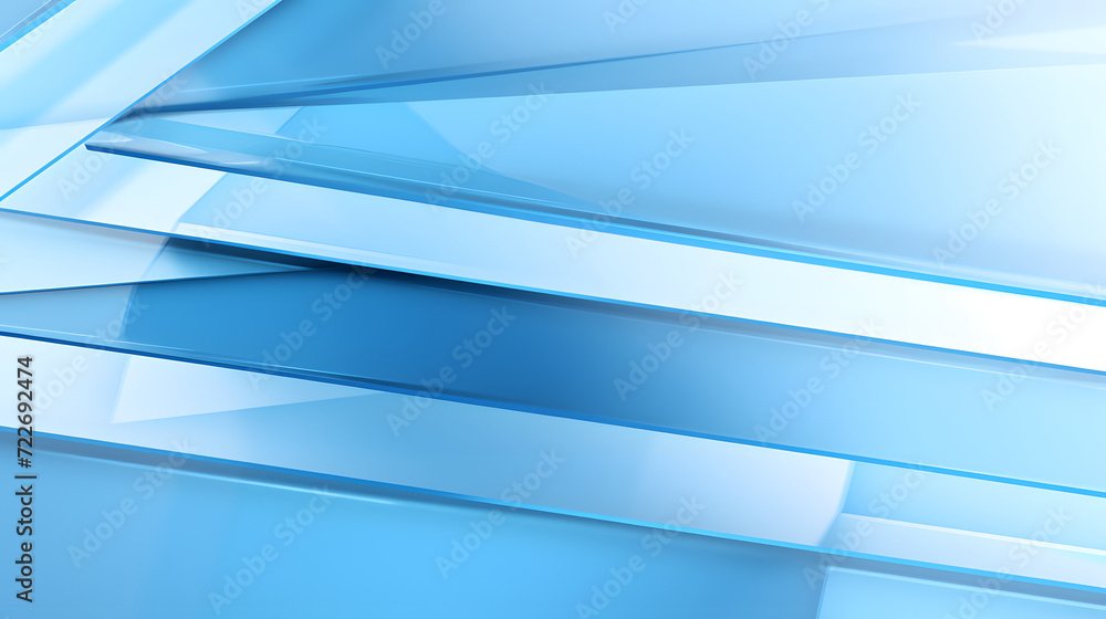 Poster abstract blue background with mirror