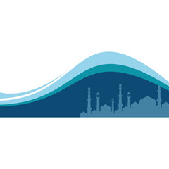 Obraz premium Islamic Mosque Footer