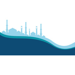 Obraz premium Islamic Mosque Footer