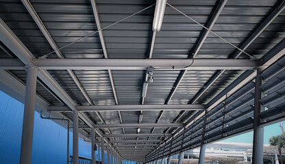building structure Black steel pipe and H-beam steel,Structure building of steel structure roof...