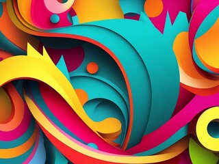 Obraz premium abstract mix colorful background with graphic art 