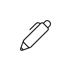Pen line icon isolated on transparent background