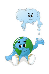 Earth Day. Ecology, ecological problems and environmental protection. Earth Day vector illustration.