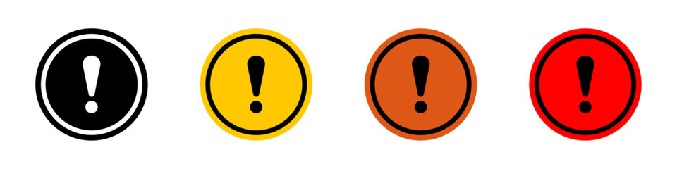 exclamation marks caution warning signs vector design