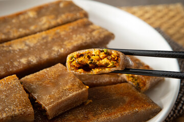 Buckwheat Crepe, Buckwheat pancake on a plate 