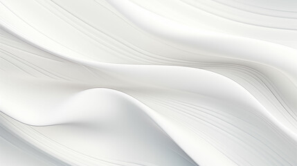 Precisionist elegance: UHD matte photo of silver flowing fabrics on a white abstract background.