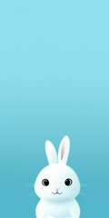 Fototapeta premium Close - up: easter bunny , cartoon, minimalism, HD, 8K --ar 1:2 --style raw Job ID: 100d14cb-4ea7-4427-a1de-f9c9f76948f4