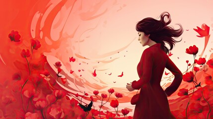 Fototapeta premium Happy Womens day wallpaper 