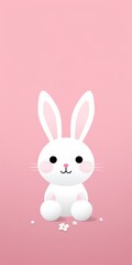 Obraz premium Easter bunny cartoon art minimalistic