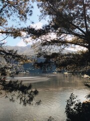 the beauty of Menjer Lake. Wonosobo tourist destination, Central Java.