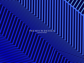 Dark blue background. Modern line curve abstract presentation background. Luxury paper cut background. Abstract decoration, gold pattern, halftone gradient.