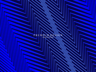 Dark blue background. Modern line curve abstract presentation background. Luxury paper cut background. Abstract decoration, gold pattern, halftone gradient.