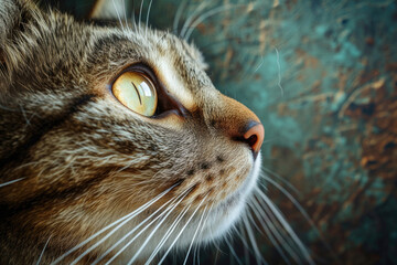 Naklejka na ściany i meble An Egyptian whiskers of a charismatic cat
