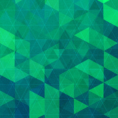 Flat polygonal background with grainy
