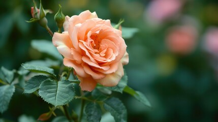 Beautiful peach fuzz colour rose