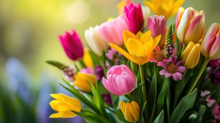 Bouquet of fresh spring flowers