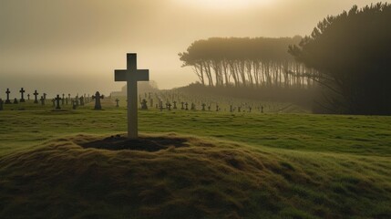 Cemetery in Omaha beach Normandy