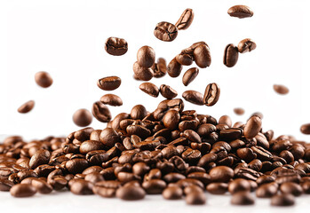 Coffee Beans isolated on white background area