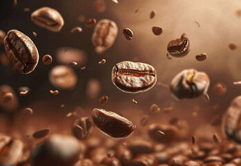 Coffee Beans isolated on white background area