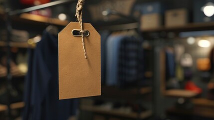 fashion clothing hang tag mockup