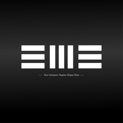 EWE Creative Company Logo Design Vector Template.
Modern Organization or Real Estate Business Logo Design. Flat Letter Logo Illustration