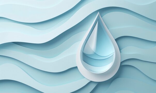 World Water Day,  A water drop for world water day poster design.
