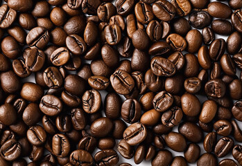 Coffee Beans isolated on white background area