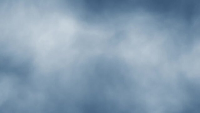 Bright blue realistic cloud of smoke loop motion background.