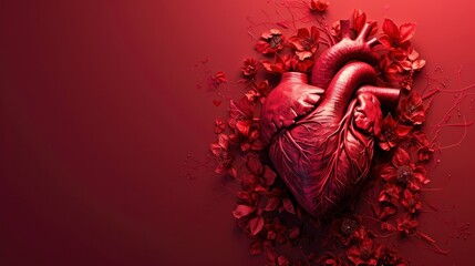 The Intricate Beauty of the Human Heart Organ - obrazy, fototapety, plakaty
