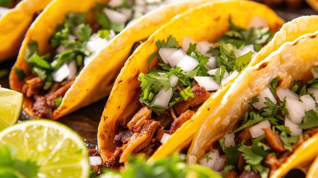 A Tempting Array of Colorful and Flavorful Tacos, Showcasing the Rich Tapestry of Mexican Cuisine