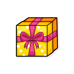 Gift boxes  presents isolated on white. Colorful wrapped. Sale  shopping concept.