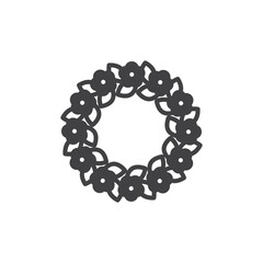Easter Wreath vector icon