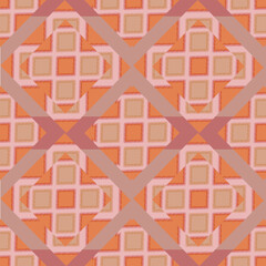 Seamless pattern with shapes, retro fabric prints, classic.