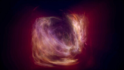 Yellow energy magic waves and lines of liquid plasma smoke particles futuristic . Abstract background