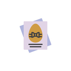 Easter Greetings Card flat icon