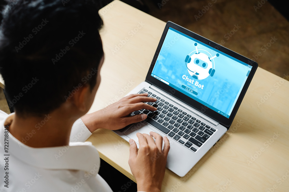Poster chatbot software application for modish online business that automatically reply to customer questio