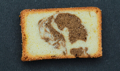 Chocobar Cakes on black background close-up view 