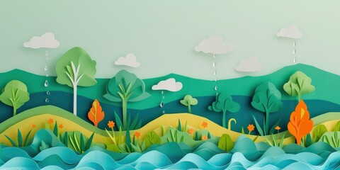 Paper Art Harmony, Embracing Ecology for World Water Day